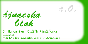 ajnacska olah business card